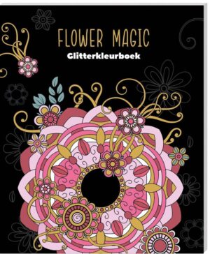 Glitter Kleurboek Black Edition Flower Magic Kopen Invulboekjes Nl