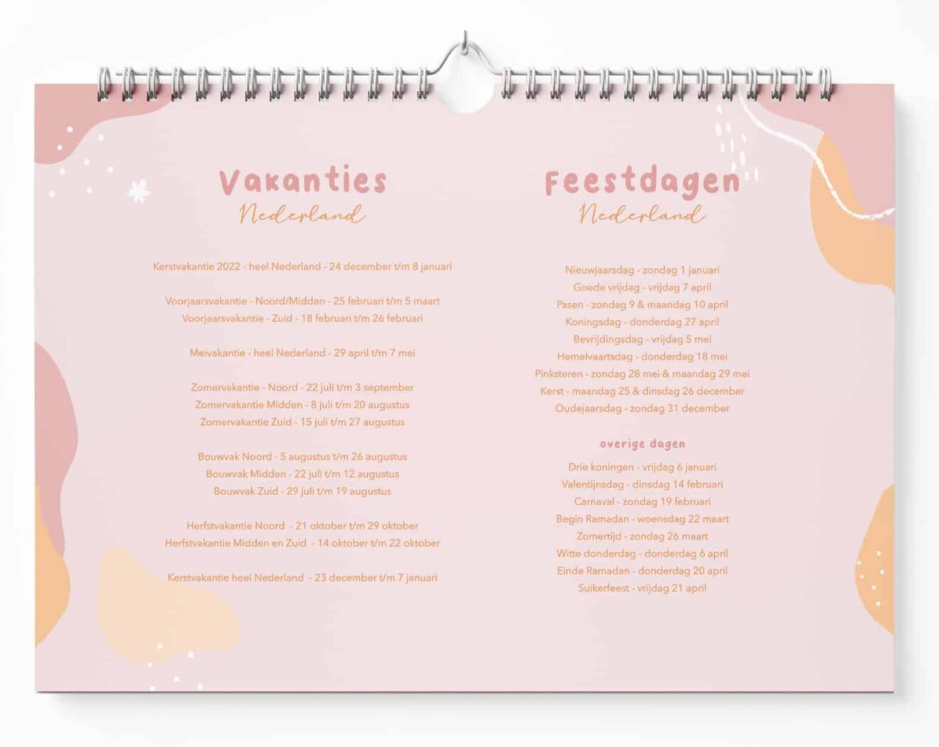 Fyllbooks Maandkalender A Pastel Kopen Invulboekjes Nl