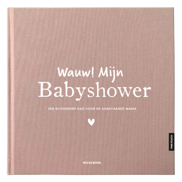 Pink Peach Mijn Babyshower Boek Linnen Blush (1)
