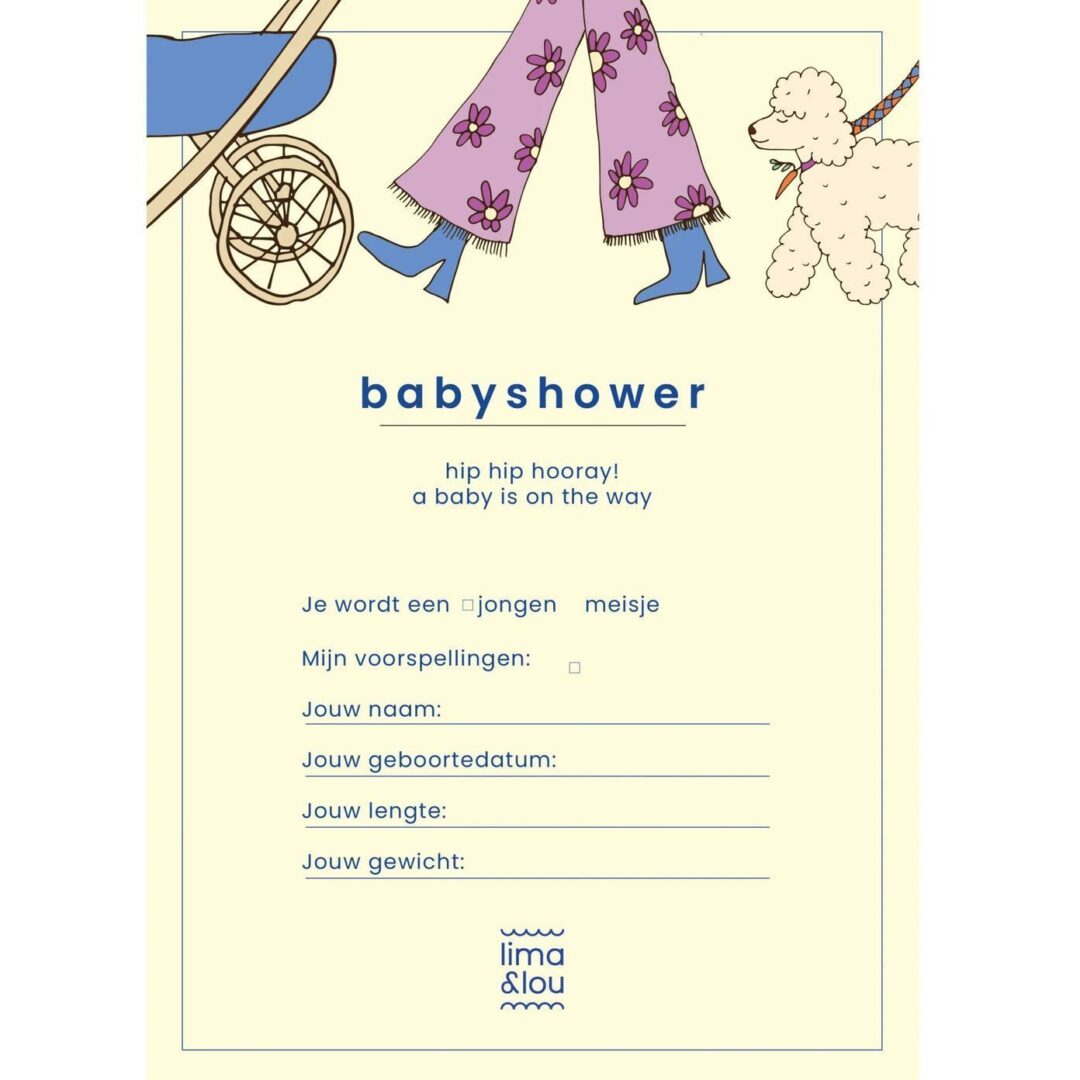 &INK Babyshower Invulkaarten – 15 Stuks – A5 Kopen? ⋆ Invulboekjes.nl