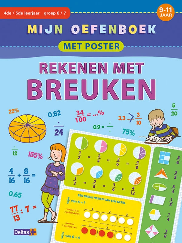 Mijn oefenboek met poster - Rekenen met breuken (9-11 j.)