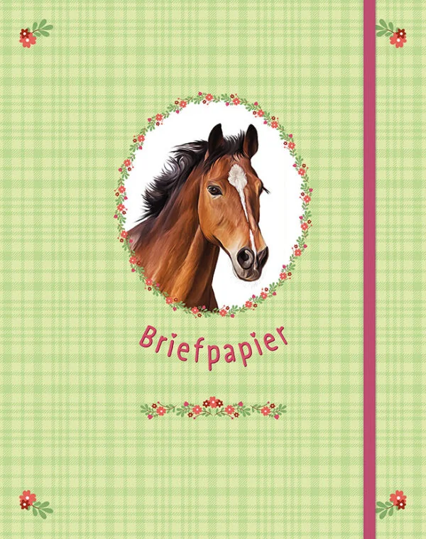 Briefpapier Paarden (groen)