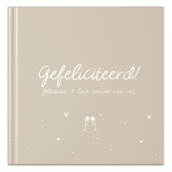 Fyllbooks Felicitatieboek Jubileumboek 30 Personen Beige (2)