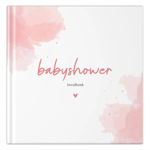 Fyllbooks Babyshower Boek Watercolour Roze (1)