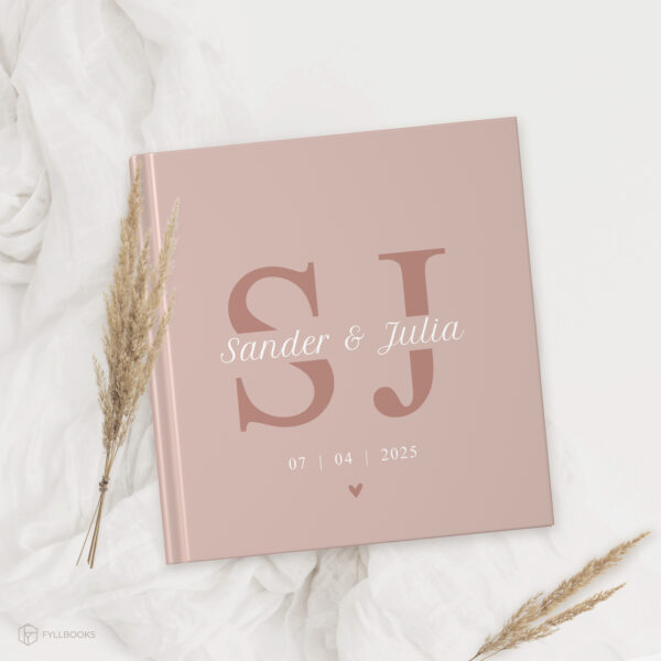 Ontwerp Je Eigen Gastenboek Bruiloft Sweet Initials (1)
