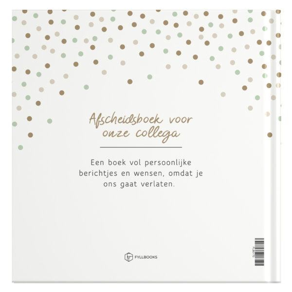Fyllbooks Afscheidsboek Collega Universele Kaders Voor 62 Personen Confetti (2)