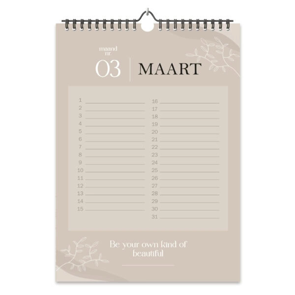 Fyllbooks Verjaardagskalender Beige (4)