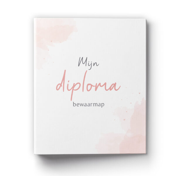 Diploma Bewaarmap Watercolour Roze