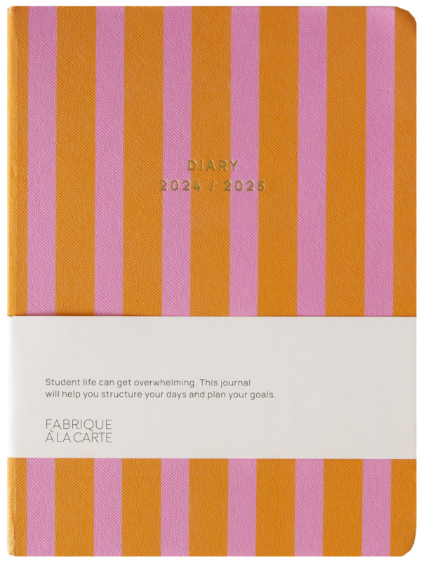 Fabrique School Diary 2024/2025 – Stripes Orange Pink