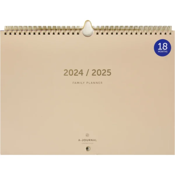 A-Journal 18 Months Family Planner 2024/2025 – Beige