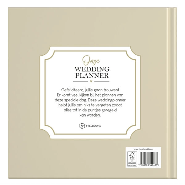 Weddingplanner Beige Achterkant