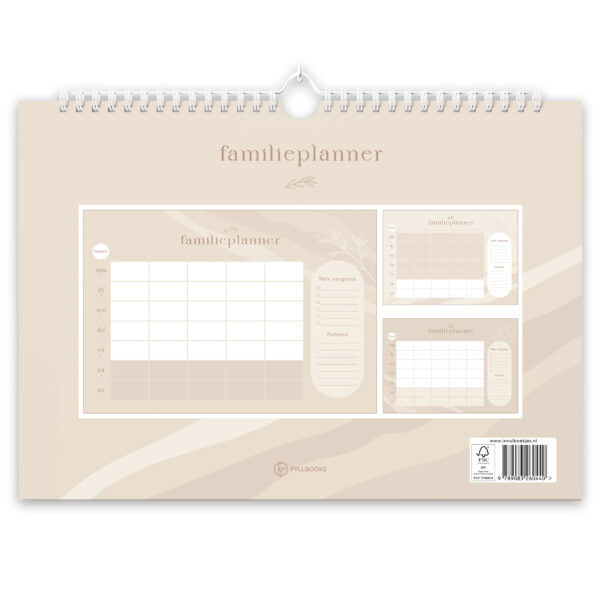 Fyllbooks Familieplanner A4 Beige (1)