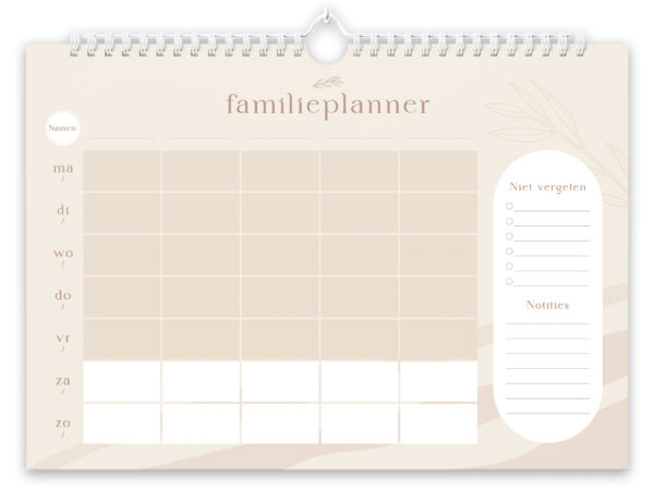 Fyllbooks Familieplanner A4 Beige (3)