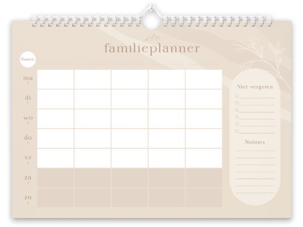 Fyllbooks Familieplanner A4 Beige (4)