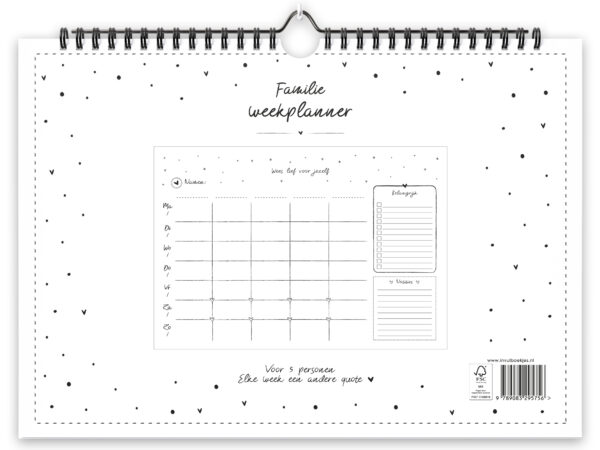 Fyllbooks Familieplanner A4 Zwart Wit (1)