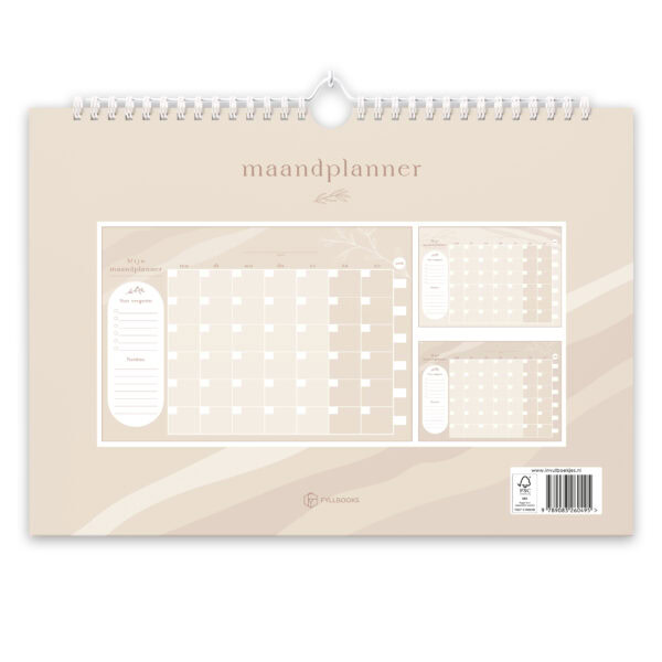 Fyllbooks Mijn Maandplanner A4 Datumloos Beige (2)