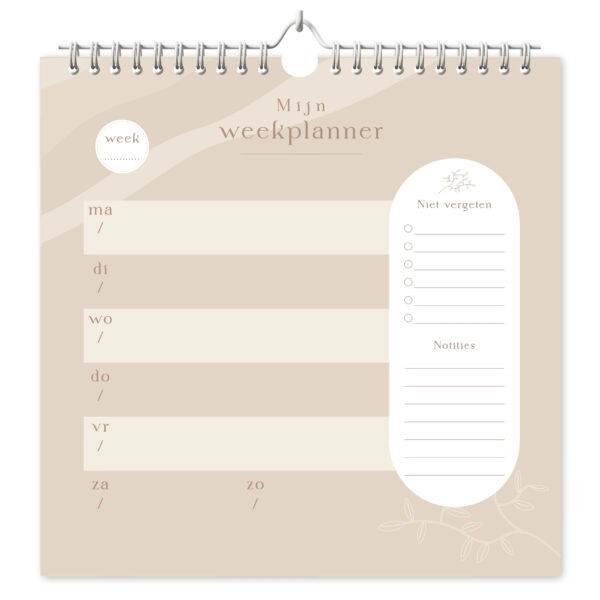 Fyllbooks Mijn Weekplanner Datumloos Beige (3)