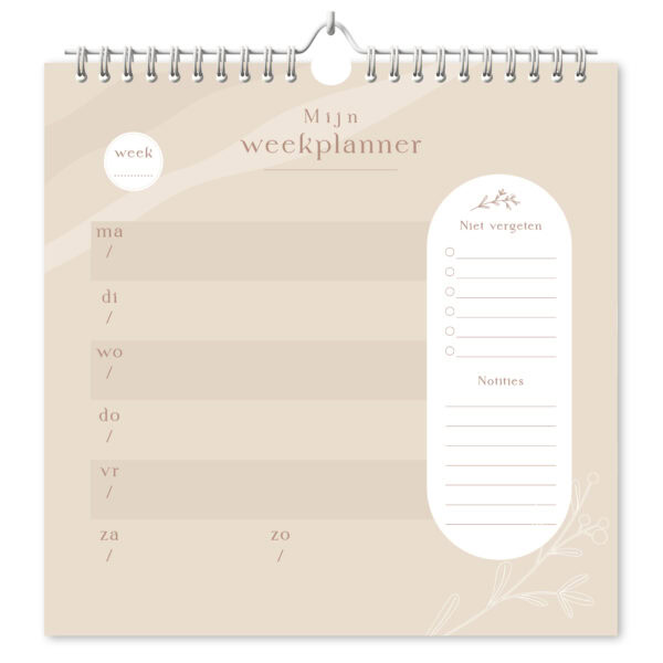 Fyllbooks Mijn Weekplanner Datumloos Beige (6)