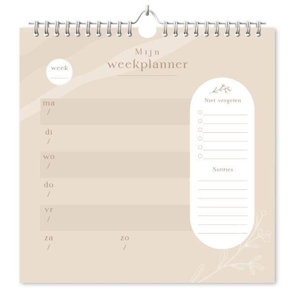 Fyllbooks Mijn Weekplanner Datumloos Beige (6)