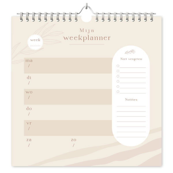 Fyllbooks Mijn Weekplanner Datumloos Beige (7)