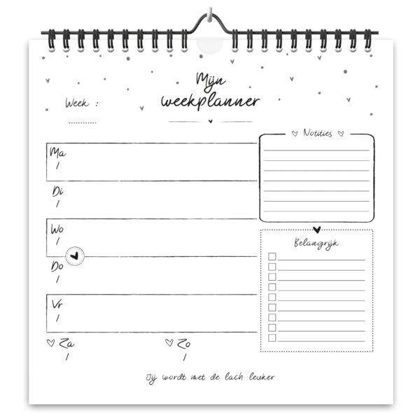 Fyllbooks Mijn Weekplanner Datumloos Zwart Wit (2)