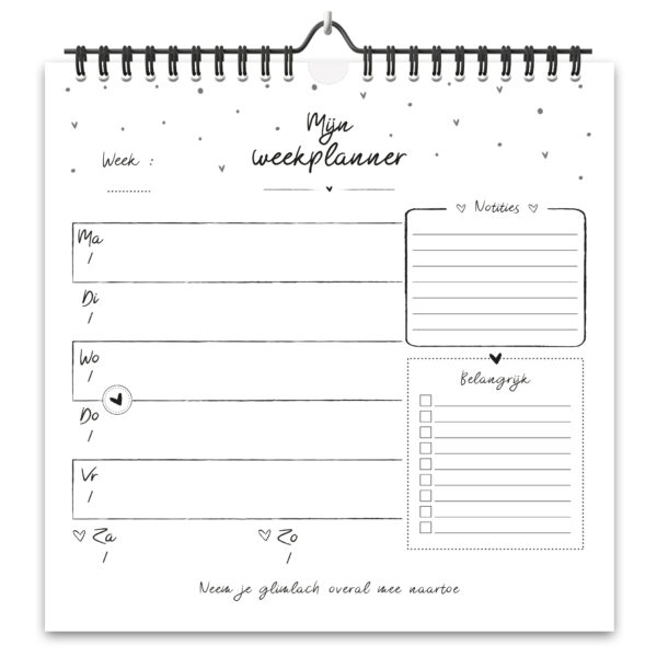 Fyllbooks Mijn Weekplanner Datumloos Zwart Wit (4)