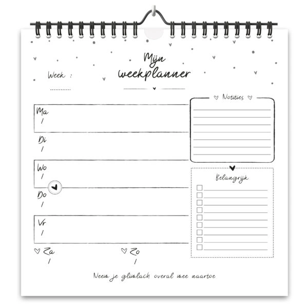 Fyllbooks Mijn Weekplanner Datumloos Zwart Wit (4)