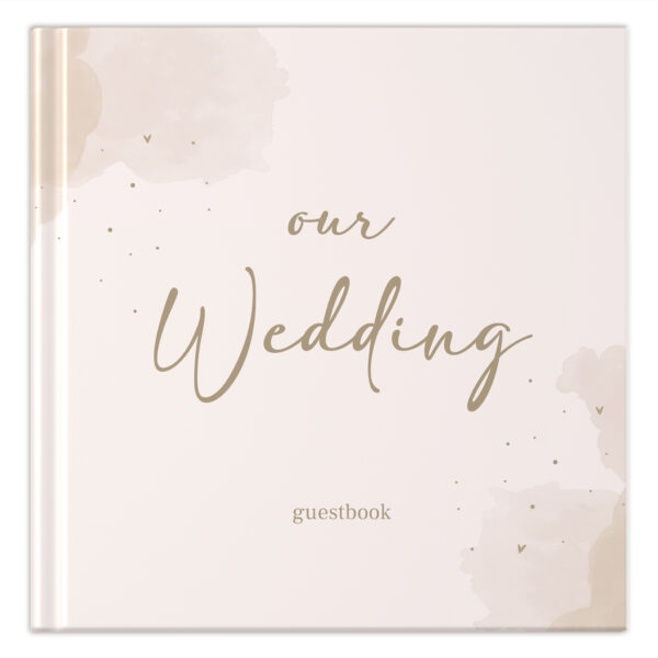 Fyllbooks Gastenboek Bruiloft Our Wedding Watercolour Beige (1)