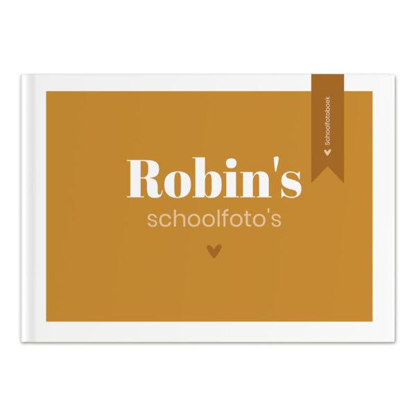 Ontwerp Je Eigen Schoolfotoboek Ribbon Yellow (1)