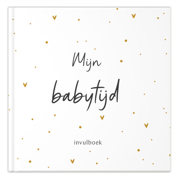 Fyllbooks Babyboek Mijn Eerste Jaar Oker Dots (1)