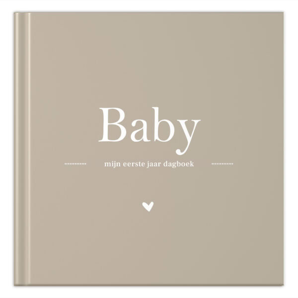 Fyllbooks Babyboek Mijn Eerste Jaar Taupe (1)